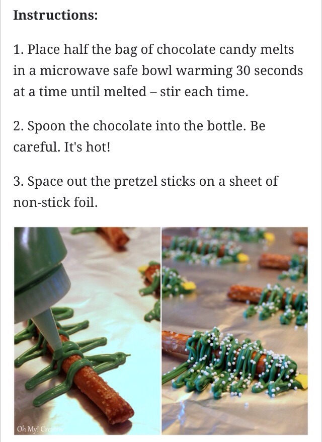 Easy To Make Chocolate Pretzel Christmas Trees