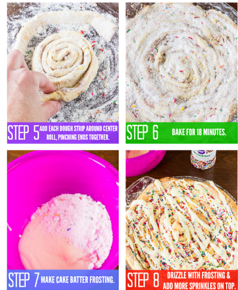 Cinnamon Roll Funfetti Cake! !!