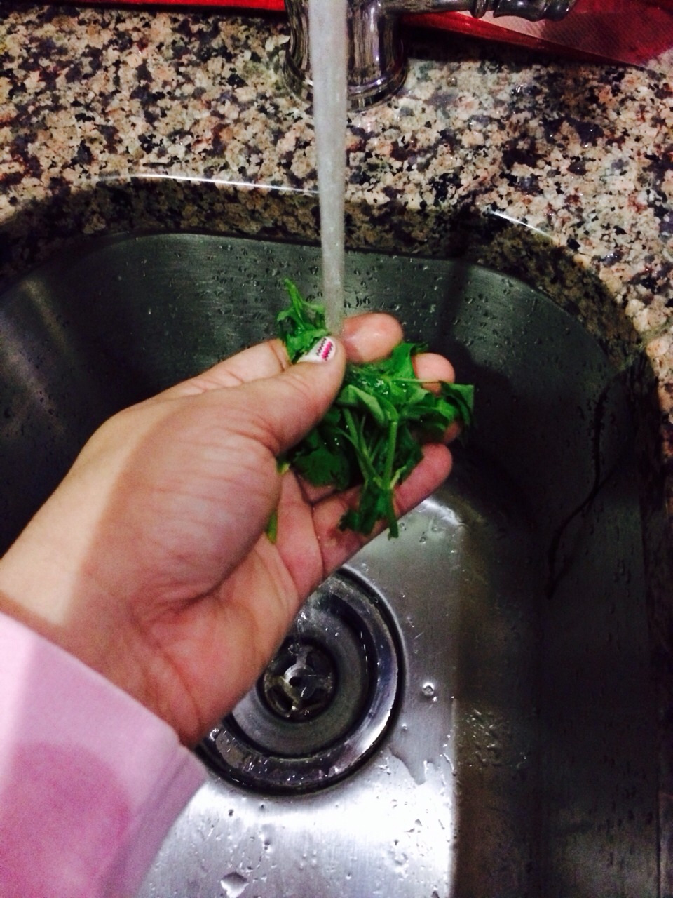 Cilantro make sure you always wash your fruits and vegetables!! Mince the cilantro.
