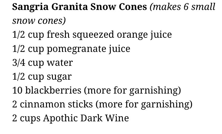 Boozy Snow Cones!!