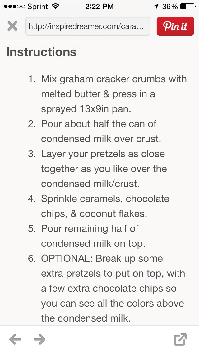 Caramel Pretzel Bars