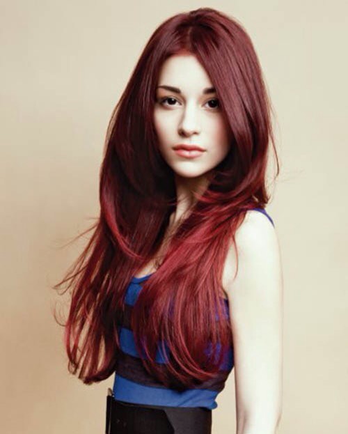 Brown To Red Ombré 