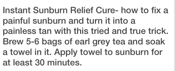 Instant Sunburn Cure!! 