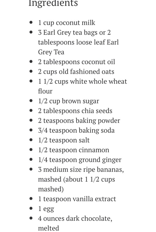 Deliciously Healthy Vanilla Chia Seed & Earl Grey Chocolate Banana Muffins 