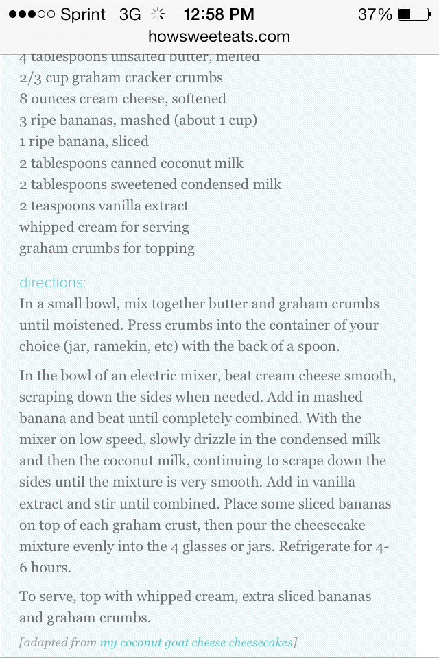 banana cream cheesecakes