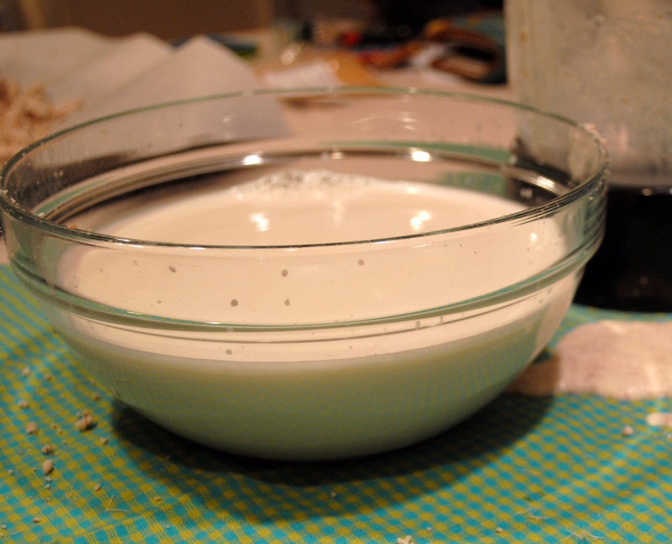 In a bowl, combine milk and canola oil.
In another bowl, combine flour, sugar, and baking powder. Create a hole in the middle of the dry ingredients. Gently pour wet ingredients and whisk to combine, making sure there are no lumps left.