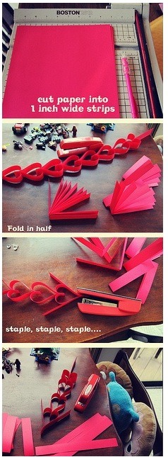😊 DIY Super Easy And Pretty Heart Garland 😊