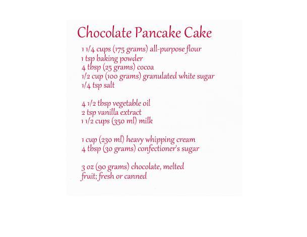 Chocolate Pan-cake Recipe
