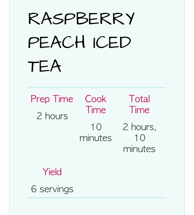 Raspberry Peach Iced Tea ❤️ Homemade!