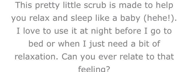 SLEEPY BABY SUGAR SCRUB ~ RELAX AND SLEEP LIKE A BABY! 💜