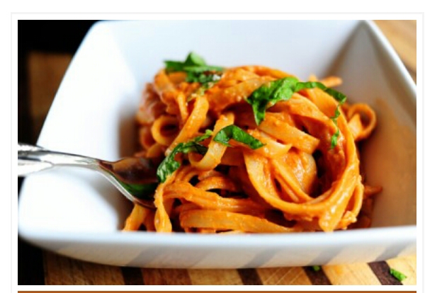 Pasta with tomato cream. Amazing!!