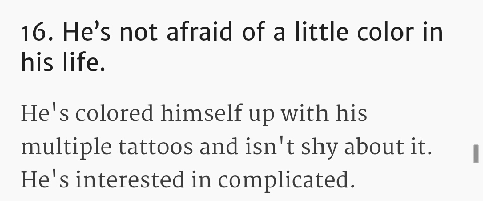 VERY Legitimate Reasons To Date A Tattooed Man!