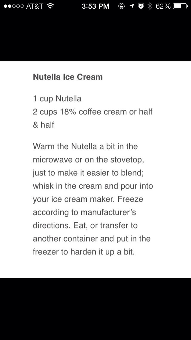 Nutella Ice Cream