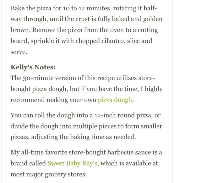 30-minute Barbecue Chicken Pizza Recipe
