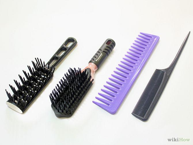 Brush your hair finely. This means you will need two-four brushes. A wide toothed brush, and close bristled brush, a wide toothed comb, and a rat tailed comb (not wide). Start brushing your hair in order of appearance above. Be sure to brush everyday in order at least twice.