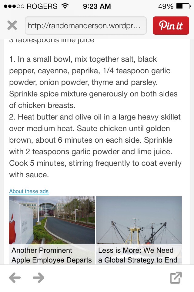 Garlic-Lime Chicken