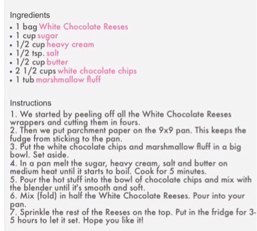 White Chocolate Reeses Fudge