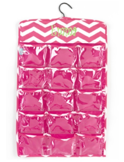 Pink Chevron Hanging Organizer, $14.99, thecutekiwi.com

