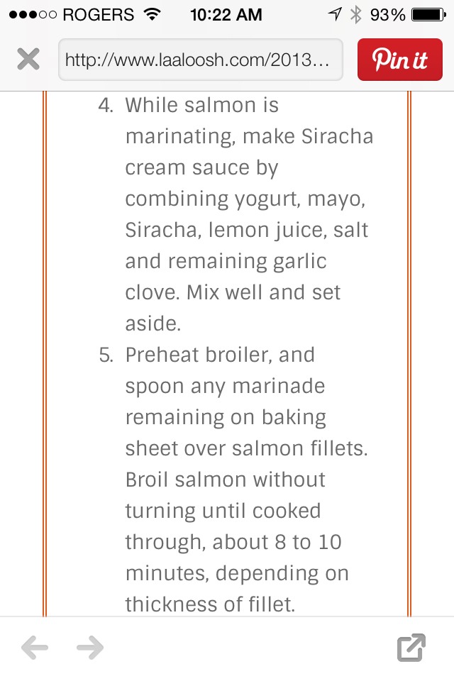 Chili Glazed Salmon With Sriracha Cream Sauce