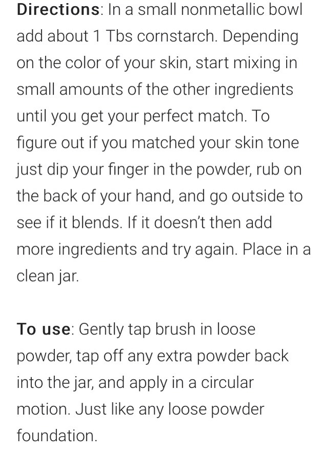 HOMEMADE NATURAL POWDER FOUNDATION 💁💁