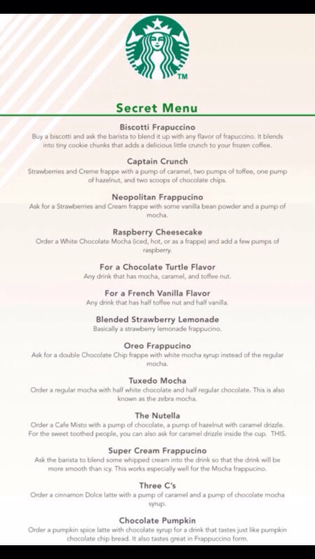 Starbucks Secret Drinks!