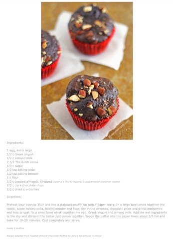 Chocolate Almond Muffins