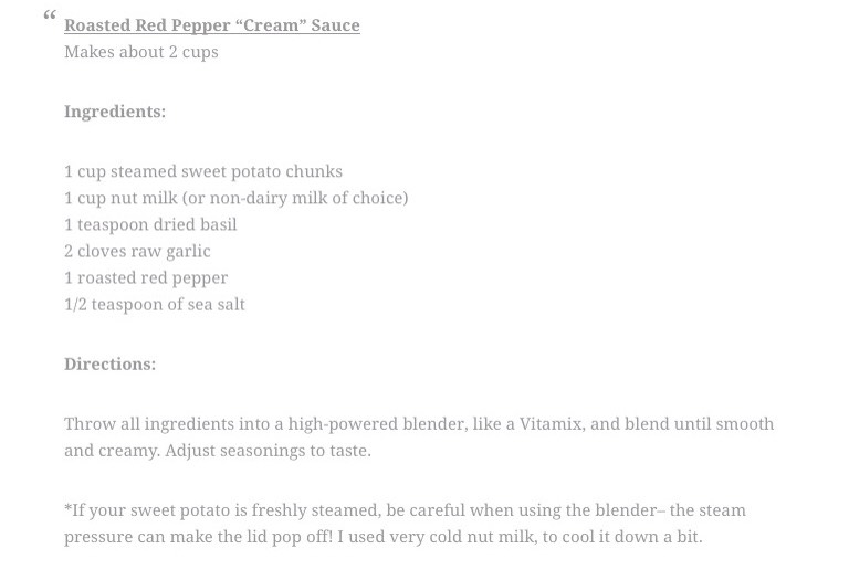 Sweet Potatoe Noodles In Cream Sauce