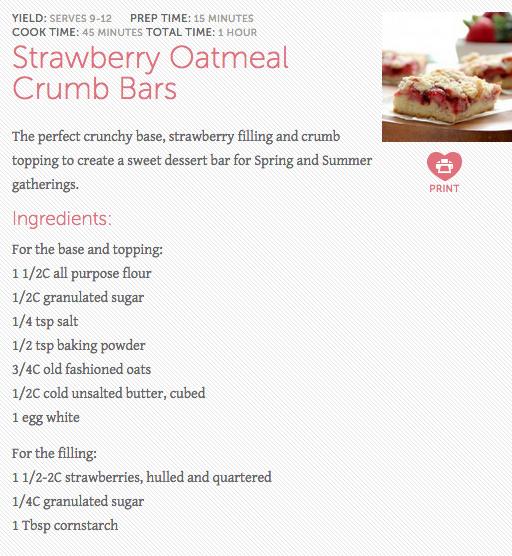 Strawberry Oatmeal Crumb Bars #tipIt