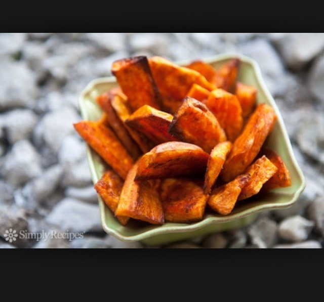 Instead of the normal unhealthy chips get some ( or again make your own) sweet potato chips which are healthy and have a nice sweet taste 