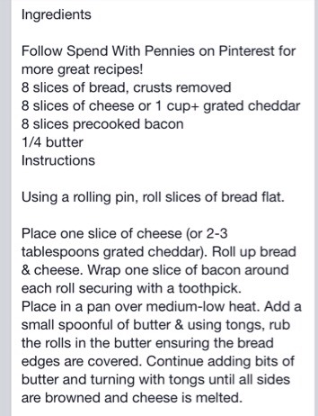 Crispy Bacon Grilled Cheese Roll Ups