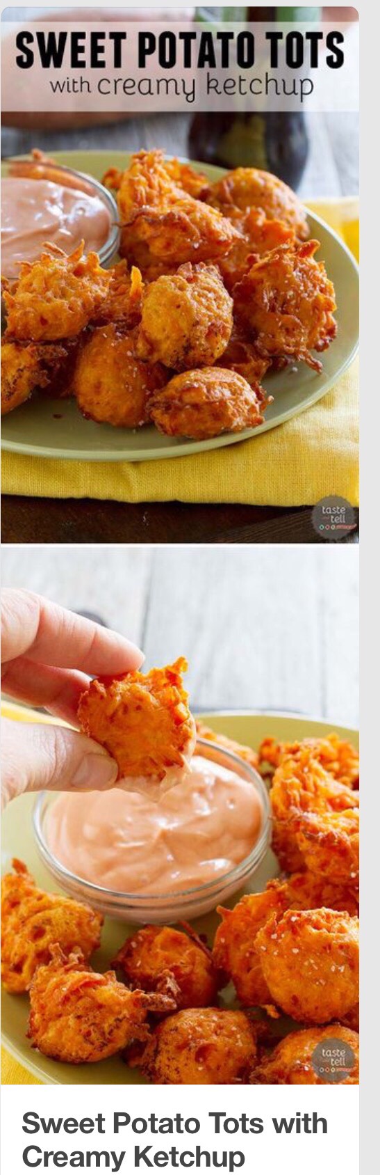 Sweet Potato Tots 😋👍💖
