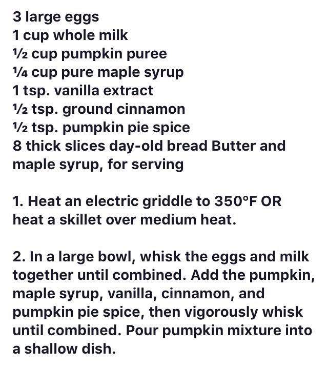 PUMPKIN FRENCH TOAST! 