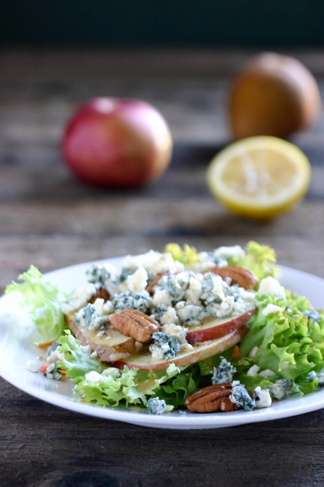 Apple Pear Gorgonzola Salad

Stinky cheese alert! If you can get past the smell, gorgonzola makes a great addition to any salad with fruit. The sweet and tang are a match made in heaven!
