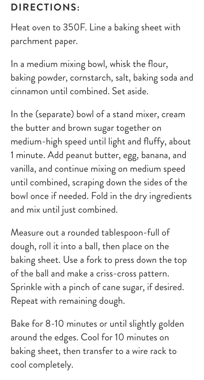 Peanut Butter Banana Cookies!