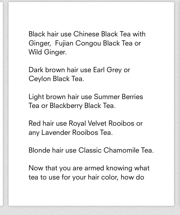 ✨Dye And Treat Your Hair With Tea ✨