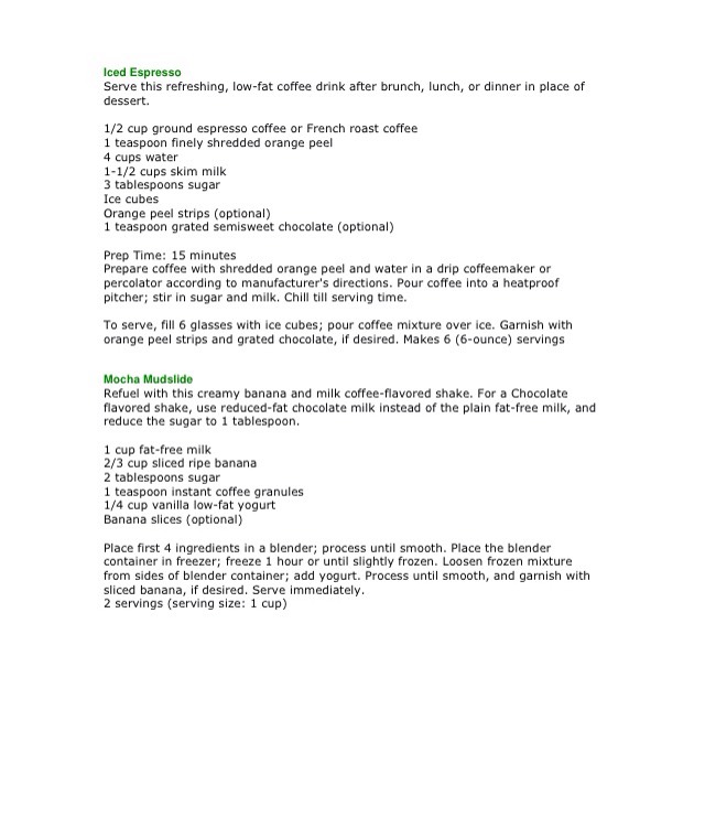 Starbucks Drink Recipes