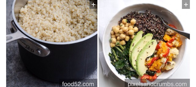 1. Cook a big batch of grain or beans once a week.