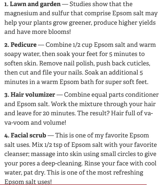 Uses For Epsom Salt! 