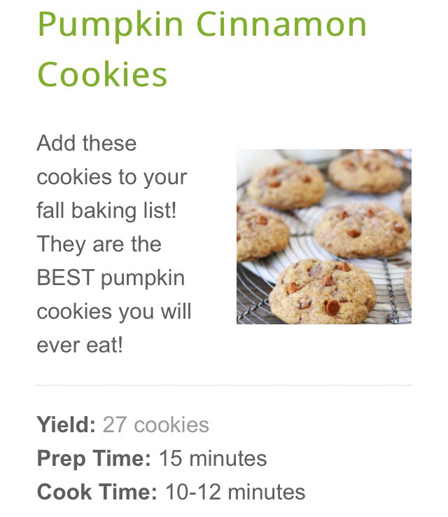 Pumpkin Cinnamon Cookies!