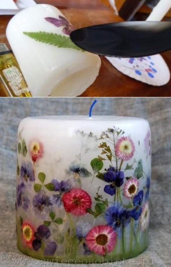 DIYS Flower Candle