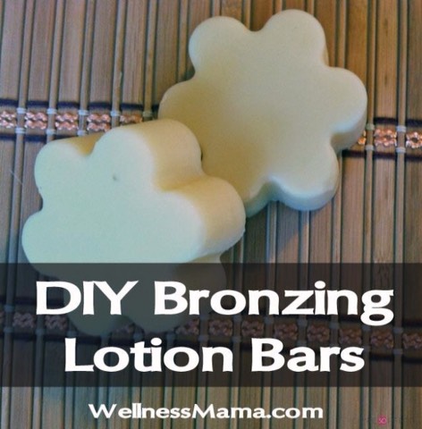 DIY Bronzing Lotion Bar 

http://wellnessmama.com/9368/bronzing-lotion-bars/