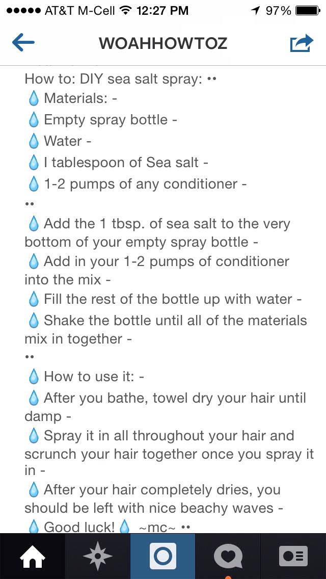 DIY sea salt spray