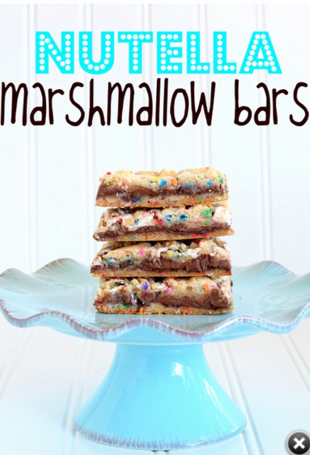 Nutella marshmallow bars