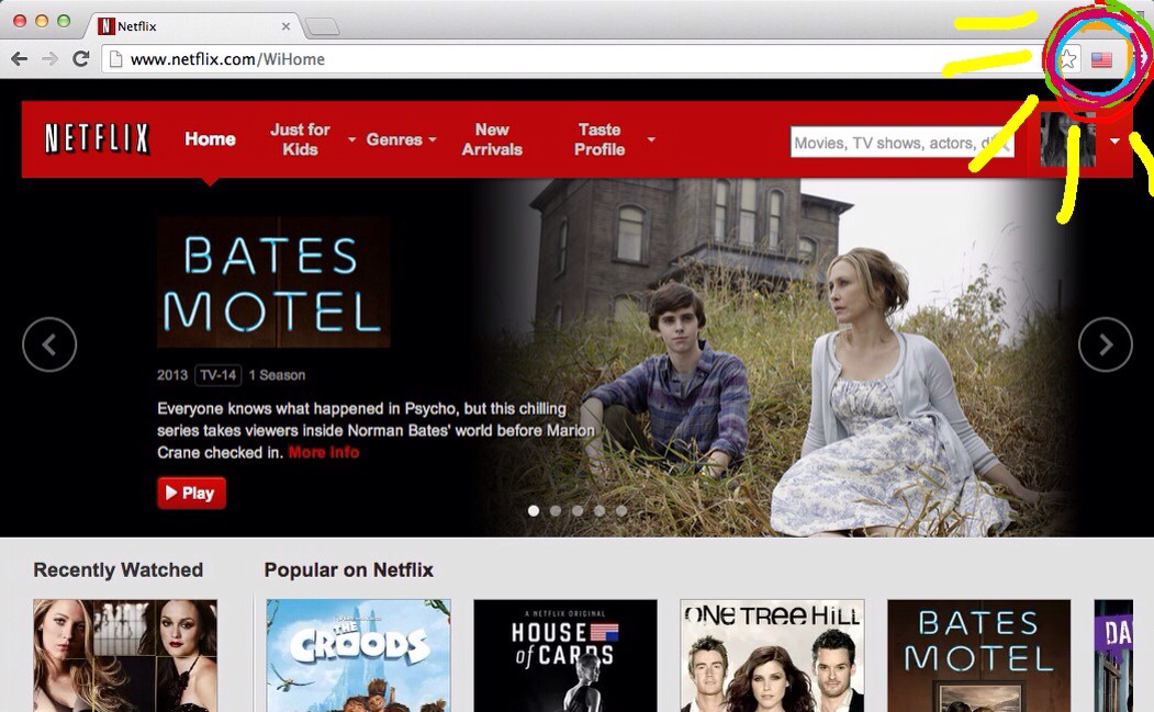 and voilà! You have the american netflix!