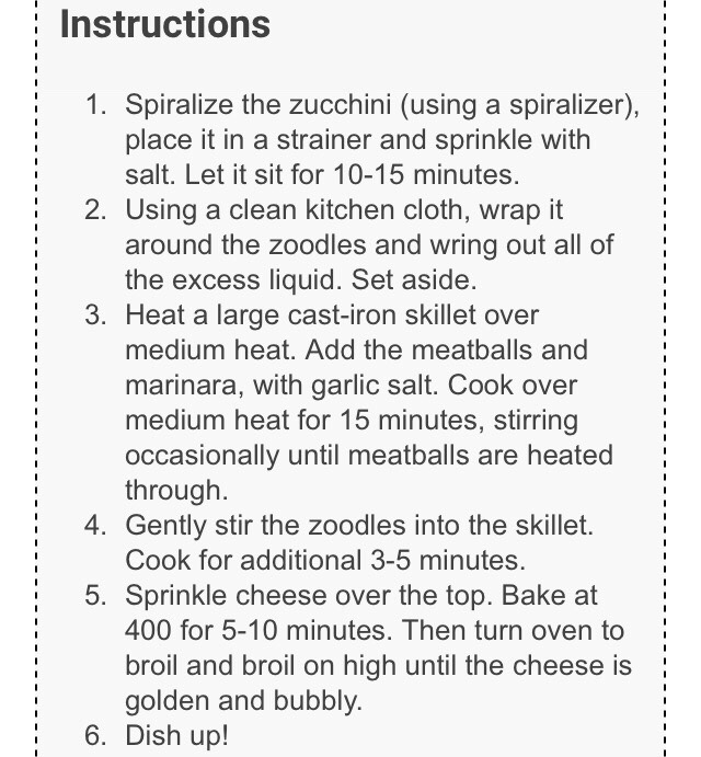 Cheesy Meatball Zucchini Skillet