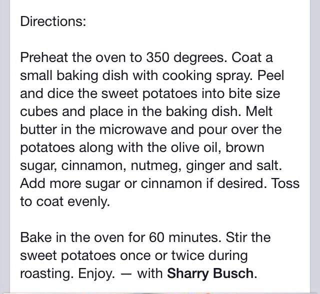 Roasted Sweet Potatoes