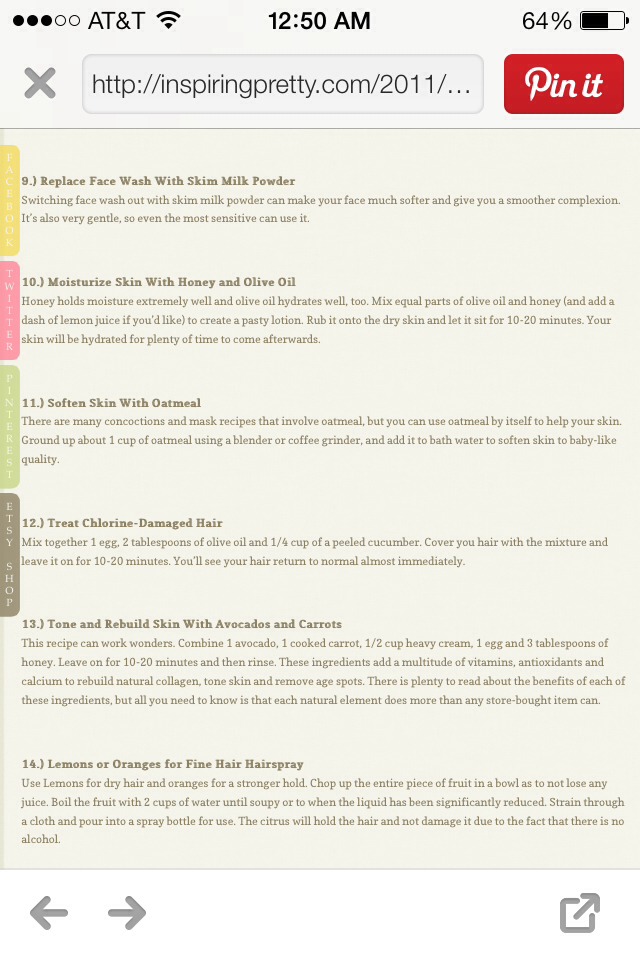 Natural Beauty Tips!!!