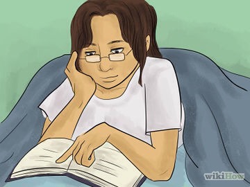 (8)Read. 
Focus your mind on only this one thing, instead of racing through the day's activities. Read something calming or, perhaps, dull; for example, if you're reading your textbook in bed that's fairly guaranteed to send you nodding off!