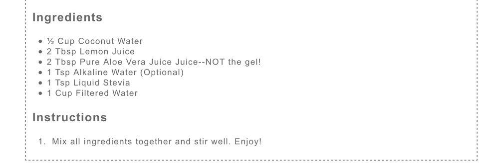 Lemon Coconut Detox Water