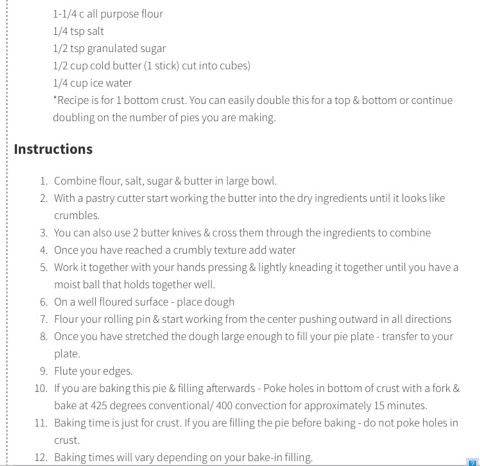 Best Apple Pie Crust/filling Recipe !